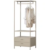 Bež otvoreni metalni ormar 70x185x54 cm Ferris –