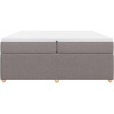  Krevet s oprugama i madracem smeđesivi 200x200 cm od tkanine | shoptok.hr