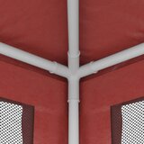 Šator za zabave s 4 mrežasta bočna zida crveni 3 x 3 m HDPE | shoptok.hr