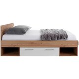 Modern Living Postelja Box, Bela, Barva Hrasta, 140x200 | Shoptok.si