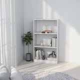 Furnova Knjižna omara 3-nadstropna bela 60x24x109 cm, (21951167) Cene