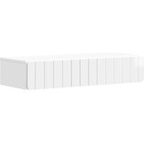 Stolna Stenska stranska miza Bela visok sijaj 87,5 x 34,5 x 17 cm, (5000232548) Cene