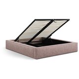 Micadoni Svijetlo ružičasti tapecirani bračni krevet s prostorom za odlaganje s podnicom 140x200 cm Simon Darren – | shoptok.hr