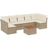 Maison Chic Seti vrtnega pohištva - Vrtna garnitura - Vrtni pohištvo set 8-delna z blazinami bež poli ratan, (21802236) | Shoptok.si