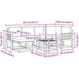  Set vanjskih sofa 7 kom. Bijela i krem Čvrsto drvo akacije | shoptok.hr