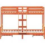 vidaXL Krevet na kat 80x200/120x200 cm masivna borovina voštano smeđi | shoptok.hr