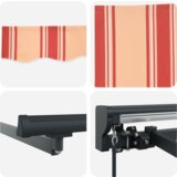 vidaXL ručni pomični suncobran - Žuta i narančasta, 300 x 250 cm | shoptok.hr