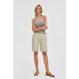Marisse Cotton Shorts With Belt, Olive | Eponuda.ba