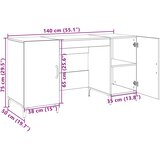  Stol s pohranom Crni hrast 140 x 50 x 75 cm Konstruirano drvo | shoptok.hr