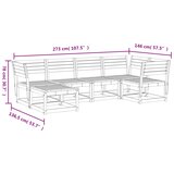  6-dijelni set vrtnih sofa voštano smeđi od masivne borovine | shoptok.hr