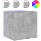 Maison Chic Stenska TV omarica - TV stojalo - Televizijska omarica z LED lučkami betonsko siva 40,5x35x40 cm, (21699242) Cene