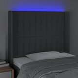  LED uzglavlje tamnosivo 103 x 16 x 118/128 cm od tkanine | shoptok.hr