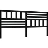 Maison Chic posteljno vzglavje - vzglavna omarica - nočna omarica črno 186x4x100 cm trdna borovina, (21706527) | Shoptok.si