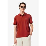 Lacoste Majice & Polo majice SHORT SLEEVED RIBBED COLLAR Rdeča | Shoptok.si