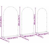  Vjenčani luk 3 pcs Bijeli Čelik | shoptok.hr