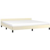  Okvir kreveta s uzglavljem bez madraca krem 200x200 cm | shoptok.hr