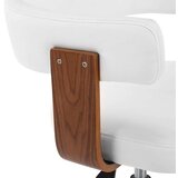 vidaXL Vrtljivi jedilni stoli 4 kosi beli ukrivljen les in um. usnje | Shoptok.si