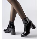 Gemre Black insulated patent ankle boots Carcare | Shoptok.si