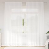  Čipkasta zavjesa sa zavjesama Bijelo 200 x 150 cm Poliester | shoptok.hr