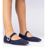 D/CEO marka niezdefiniowana Navy women&#039;s ballet flats with buckle and crystals Piona cijene