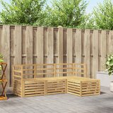  Set vanjskih sofa 4 pcs Bijela Čvrsto drvo akacije | shoptok.hr