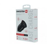 Swissten CHARGER WITH 2x USB 4,8A METAL BLACK cene