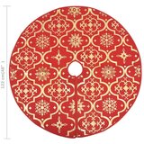 vidaXL Luksuzna podloga za božićno drvce s čarapom crvena 122 cm | shoptok.hr