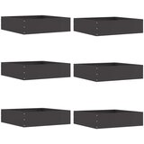  Ograda oko Travnjaka 6 pcs Crna 50 x 50 x 13 cm Čelik | shoptok.hr