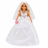  Punčka Anlily v bleščeči poročni obleki, poročni veo, šopek, torta | Shoptok.si