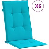 vidaXL Blazine za stole 6 kosov turkizno blago, (20655633) | Shoptok.si