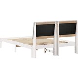 Okvir kreveta s uzglavljem Bijela i svijetlosiva 150 x 200 cm | Eponuda.ba