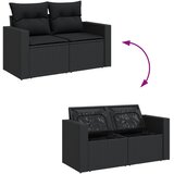  14-dijelni set vrtnih sofa s jastucima poliratan crni | shoptok.hr