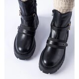 Gemre Black insulated ankle boots Laderoute | Shoptok.si