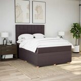  Krevet s oprugama i madracem tamnosmeđi 140 x 190 cm od tkanine | shoptok.hr