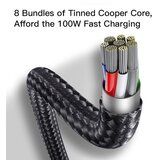 Yesido podatkovni kabel (CA87) - Type-C na Type-C i Lightning 100 W 480 Mbps 140 cm - crni | shoptok.hr