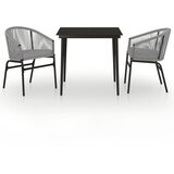  3-dijelni vrtni blagovaonski set sivi | Eponuda.com