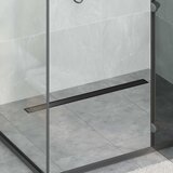 Tuš kanal 2-u-1 sa 360° sifonom Crna 90 cm Nehrđajući čelik 304 | shoptok.hr
