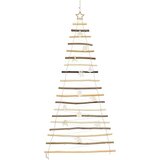 vidaXL Božićno drvce s 100 LED svjetlima Prirodna 180 cm Masivni jasen | shoptok.hr