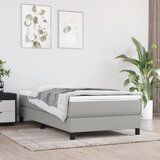 Maison Chic Box spring postelja - Vzmetna postelja z vzmetnico svetlo siv 100x200 cm blago SL6347, (21903691) | Shoptok.si