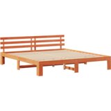  Okvir kreveta od borovine Vosak smeđi Masivno drvo 200 x 200 cm | shoptok.hr