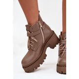 Zazoo Leather Women's Block Heel Boots with Decorative Strap Lined | Shoptok.si