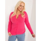 Fashion Hunters Navy pink plus-size sweater with a round neckline