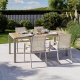 Ambia Garden VRTNA MIZA les, kovina barva tikovine | Shoptok.si
