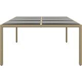  Vrtni stol 200x150x75 cm od kaljenog stakla i poliratana bež | shoptok.hr