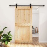  Klizna vrata s priborom za montažu 100x210 cm masivna borovina | shoptok.hr