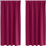  Zavjese sa zavjesama 2 pcs boja crnog vina Poliester | shoptok.hr