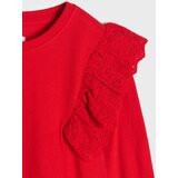 Sinsay Pamučna majica s ukrasnom čipkom | shoptok.hr