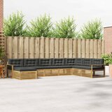  Set vanjskih sofa 8 kom. Bijela i antracit Čvrsto drvo akacije 406 x 247,5 x 73 cm | Shoptok.si
