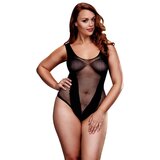 BACI Plus Size - profinjeno, mrežasto tijelo - crno (XL-XXL) cijene