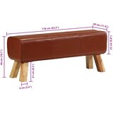  Gimnastička klupa smeđa 110 cm od prave kože i drva manga | shoptok.hr